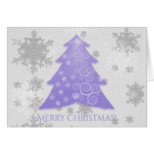 Lavender Festive Christmas Tree Greeting Card