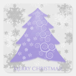 Lavender Festive Christmas Tree Sticker