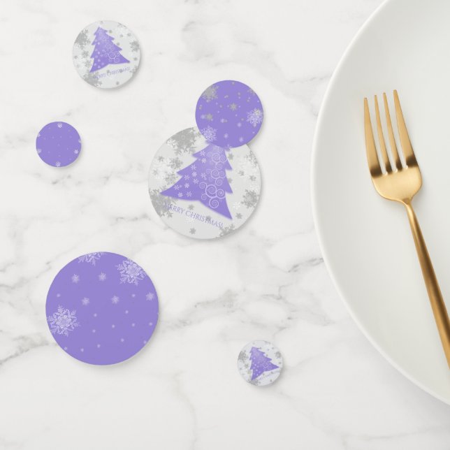 Lavender Festive Christmas Tree Table Confetti (Group)