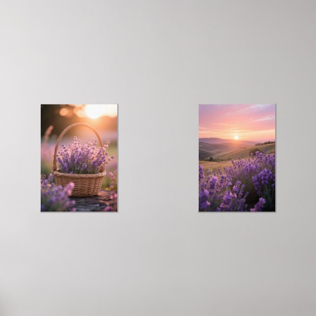 Lavender Field at Sunset – Serene Purple Landscape (Front)