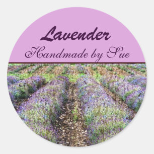 lavender  field classic round sticker
