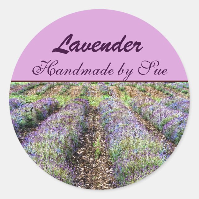 lavender  field classic round sticker (Front)