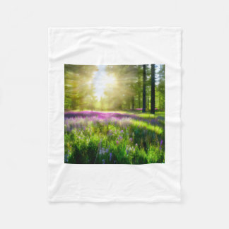 Lavender Field Fleece Blanket