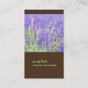 Lavender field photograph + chocolate business card