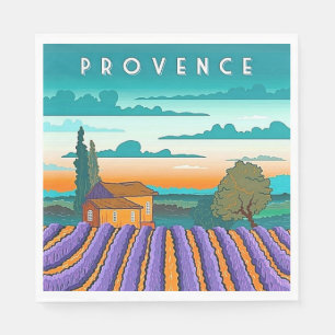 Lavender Field Provence France Napkin