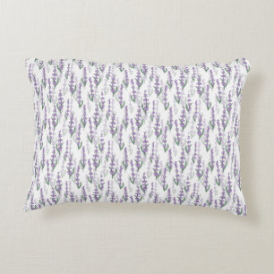 Lavender field provence purple flower decorative cushion