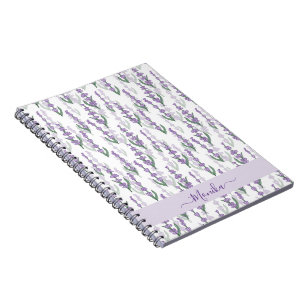 Lavender field provence purple flower notebook