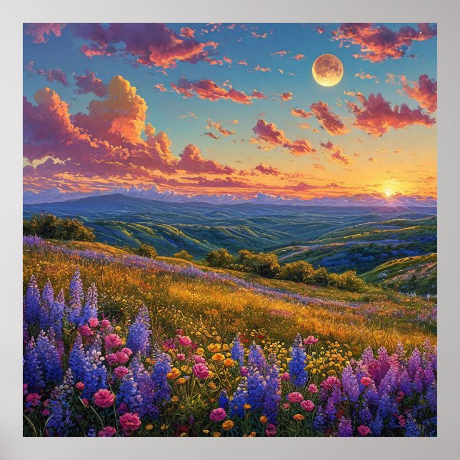 💜 Lavender Field Wall Art Farmhouse Decor Gift 🌿 (Front)