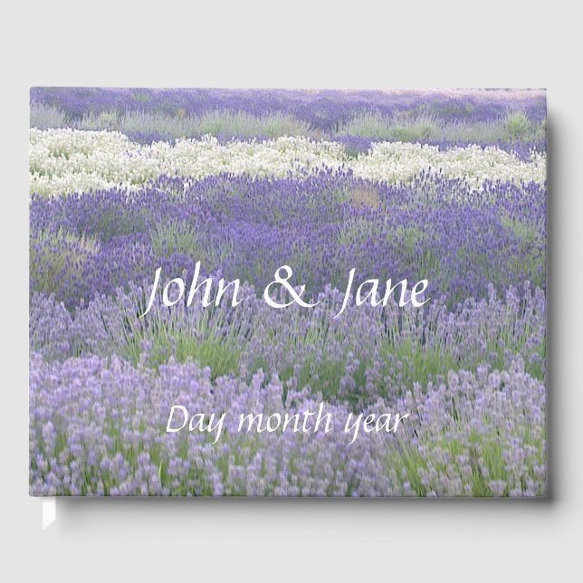 Lavender Field Wedding Guestbook (Front)