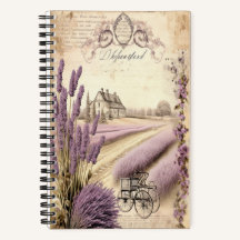 Lavender Fields 5.5" x 8.5" Spiral Notebook