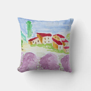 Lavender Fields Abbaye de Senanque Provence Cushion