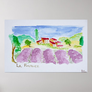 Lavender Fields Abbaye de Senanque   Provence Poster