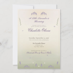 Lavender Fields Baby Shower Invitation