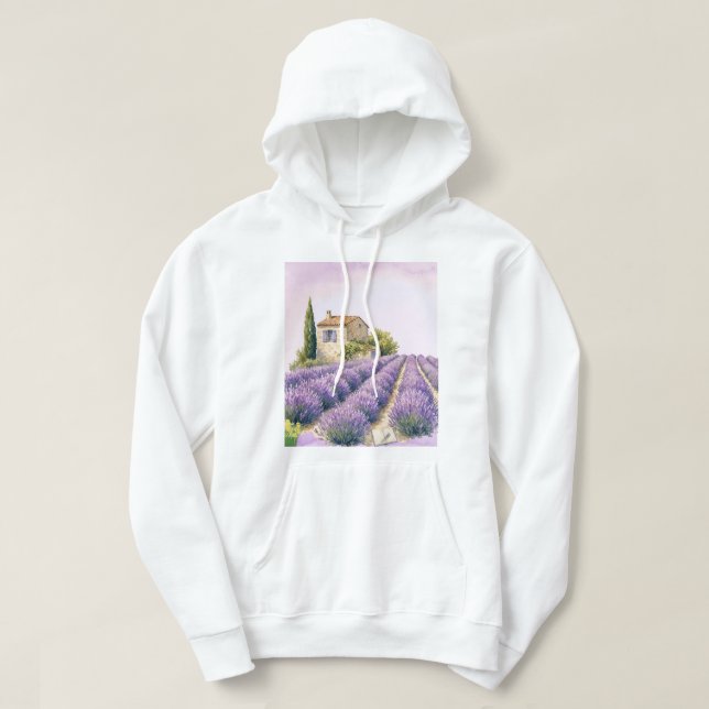 Lavender Fields in Provence Hoodie (Design Front)