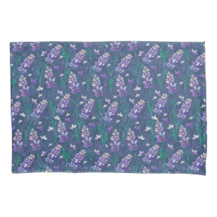 Lavender Fields Pattern in Purple Pillowcase