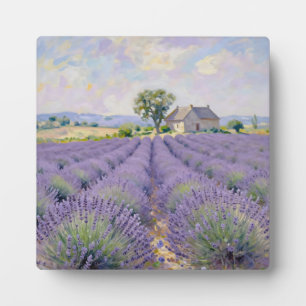 Lavender Fields Provence Cottage Impressionist Plaque