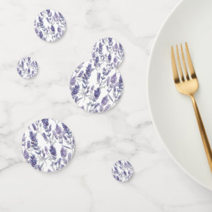 Lavender Fields Purple Watercolor Flower Pattern Confetti