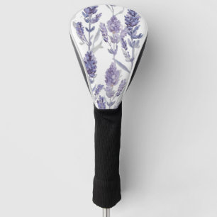 Lavender Fields Purple Watercolor Flower Pattern Golf Head Cover