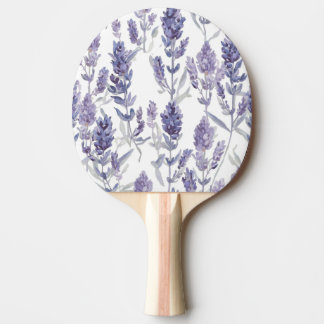 Lavender Fields | Purple Watercolor Flower Pattern Ping Pong Paddle