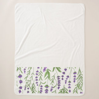 LAVENDER FIELDS SHERPA BLANKET