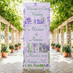 Lavender Fields Wedding Banner