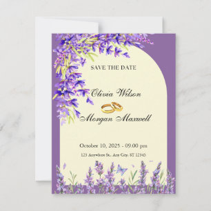 lavender fields wedding card