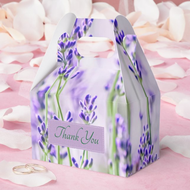 Lavender Fields Wedding Gable Favour Box (Wedding)