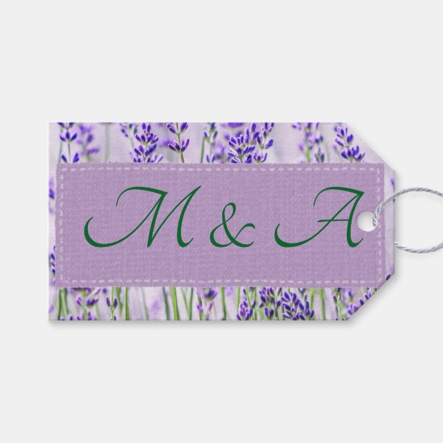 Lavender Fields Wedding Gift Tags (Front (Horizontal))