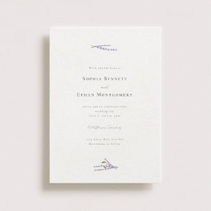 Lavender Fields Wedding Invitation
