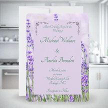 Lavender Fields Wedding Invitation 
