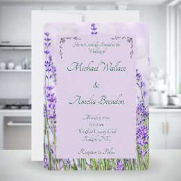 Lavender Fields Wedding Invitation 