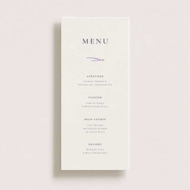 Lavender Fields Wedding Menu (Creator Uploaded)