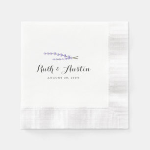 Lavender Fields Wedding Napkin
