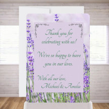Lavender Fields Wedding Thank You Card