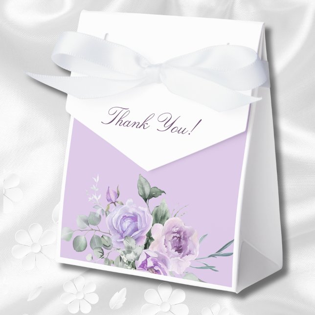 Lavender Floral Baby Shower Thank You Favour Box (Creator Uploaded)