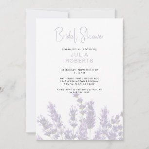 Lavender Floral Bridal Shower Invitation