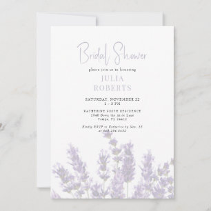 Lavender Floral Bridal Shower Invitation II