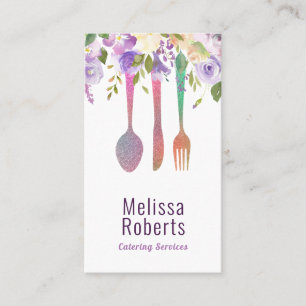 lavender floral catering service business card