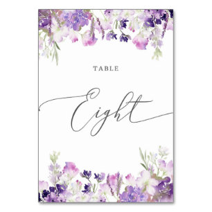 Lavender floral Eight Table Number