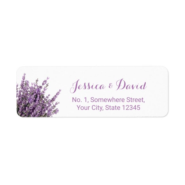 Lavender Floral Elegant Purple Wedding (Front)