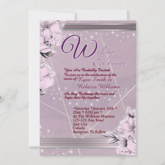 Lavender Floral Flat Card