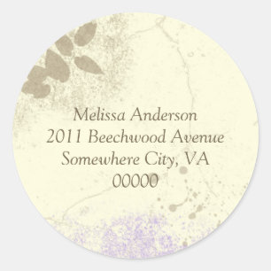 Lavender Floral Garden Address Sticker