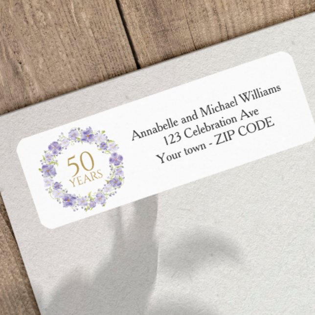Lavender Floral Garland 50th Wedding address (Creator Uploaded)