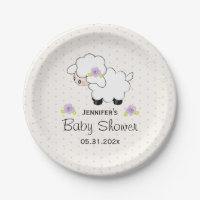 Lavender Floral Lamb Baby Shower