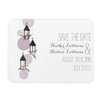Lavender Floral Lanterns Save The Date