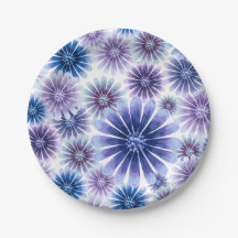 Lavender Floral Paper Plate