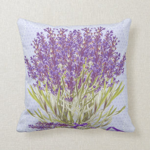 Lavender floral pillow