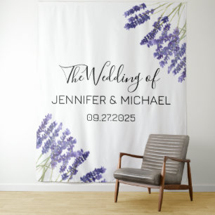 Lavender Floral Purple Flowers Wedding Tapestry
