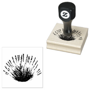 Lavender Floral Rustic Vintage Craft Art Cute Rubber Stamp