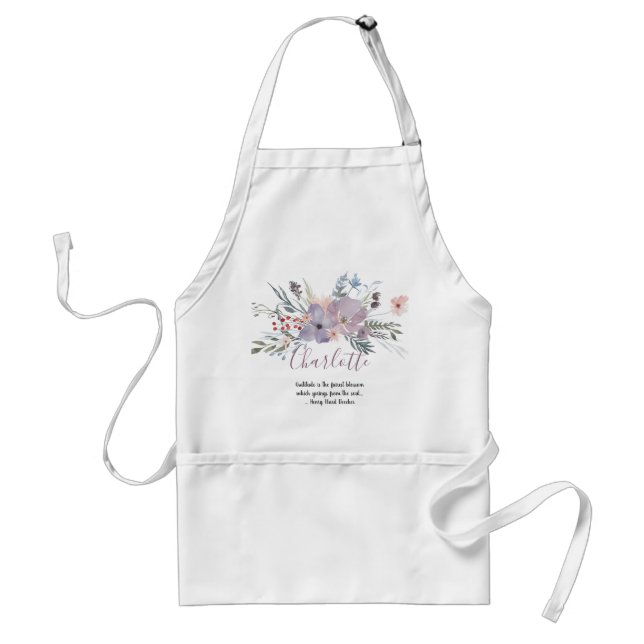 Lavender Floral Spray Standard Apron (Front)